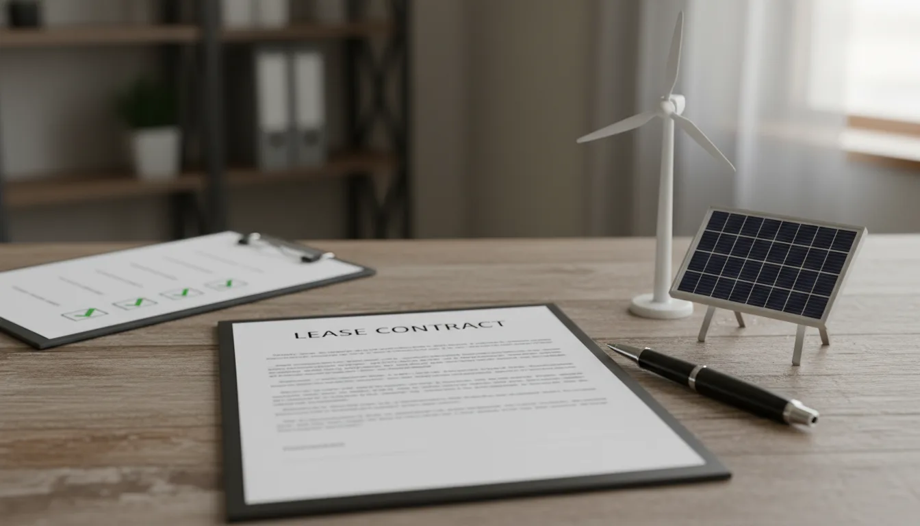 Pachtvertrag für Solarpark wird von Verpächter und Projektentwickler unterzeichnet